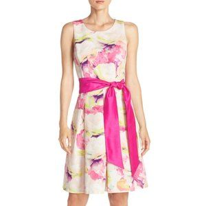 Floral Print Faille Fit & Flare Dress size 12